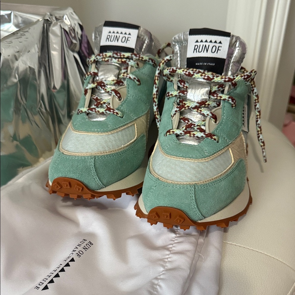 Women's Mint and Silver Sneakers